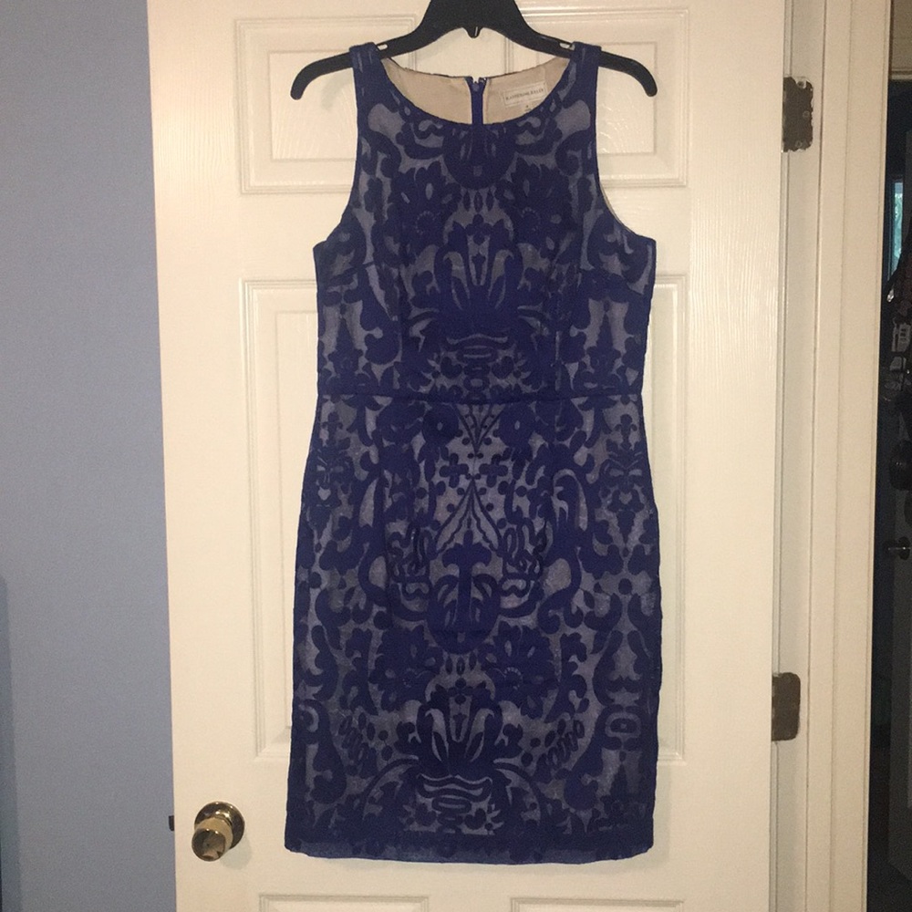 Royal blue floral dress